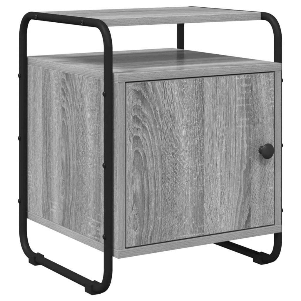 Armadio da Notte 2 pz Sonoma grigio Legno ingegnerizzato 8007618