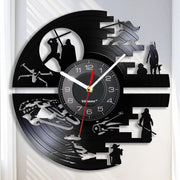 Orologio da Parete Tema Film Fantascienza Placca in Vinile Orologi da Parete Decorazioni per la Camera Senza Suono di Tacco Orologio da Parete 12 Pollici Orologio da Parete a Cristallo.