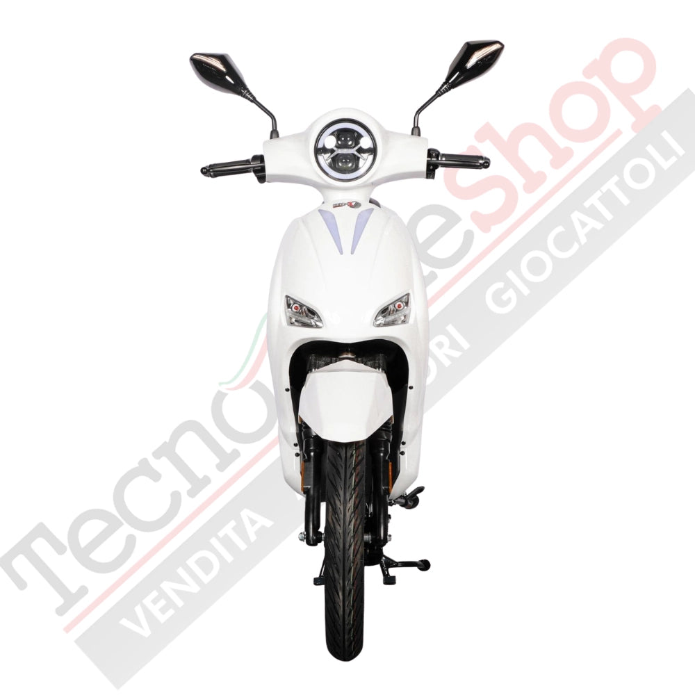 Scooter Elettrico BR-1 Sport 20Ah 48V Batteria a Piombo - Immatricolabile-Bianco