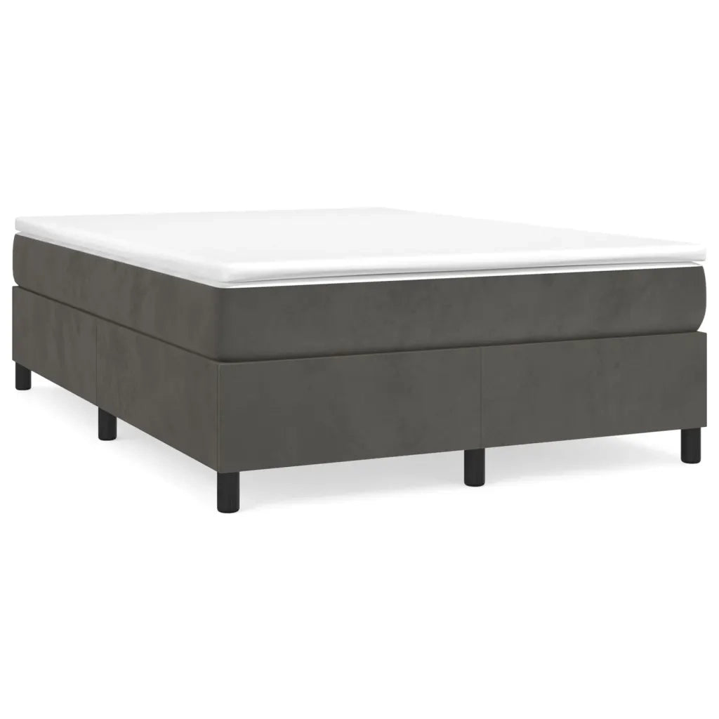 Giroletto a Molle con Materasso Grigio Scuro 140x190 cm Vellutocod mxl 99931