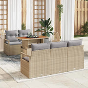 Set Divano da Giardino con cuscino 6 pcs beige e grigio chiaro 3349650