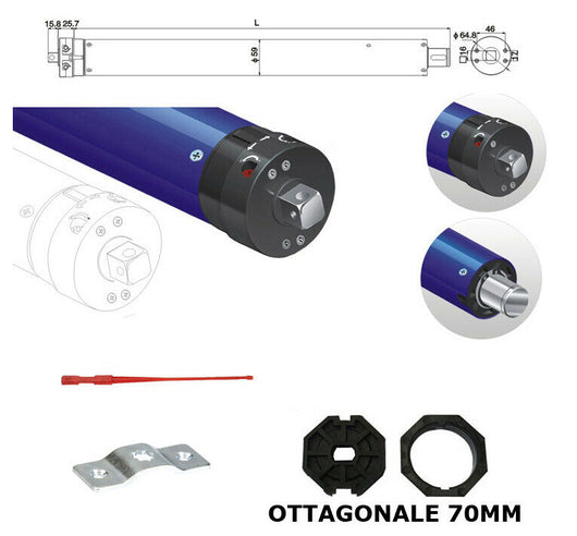 MOTORE AVVOLGIBILE PER TAPPARELLA TAPPARELLE 180 KG 100 NM SI ADATTA A GAVIOTA