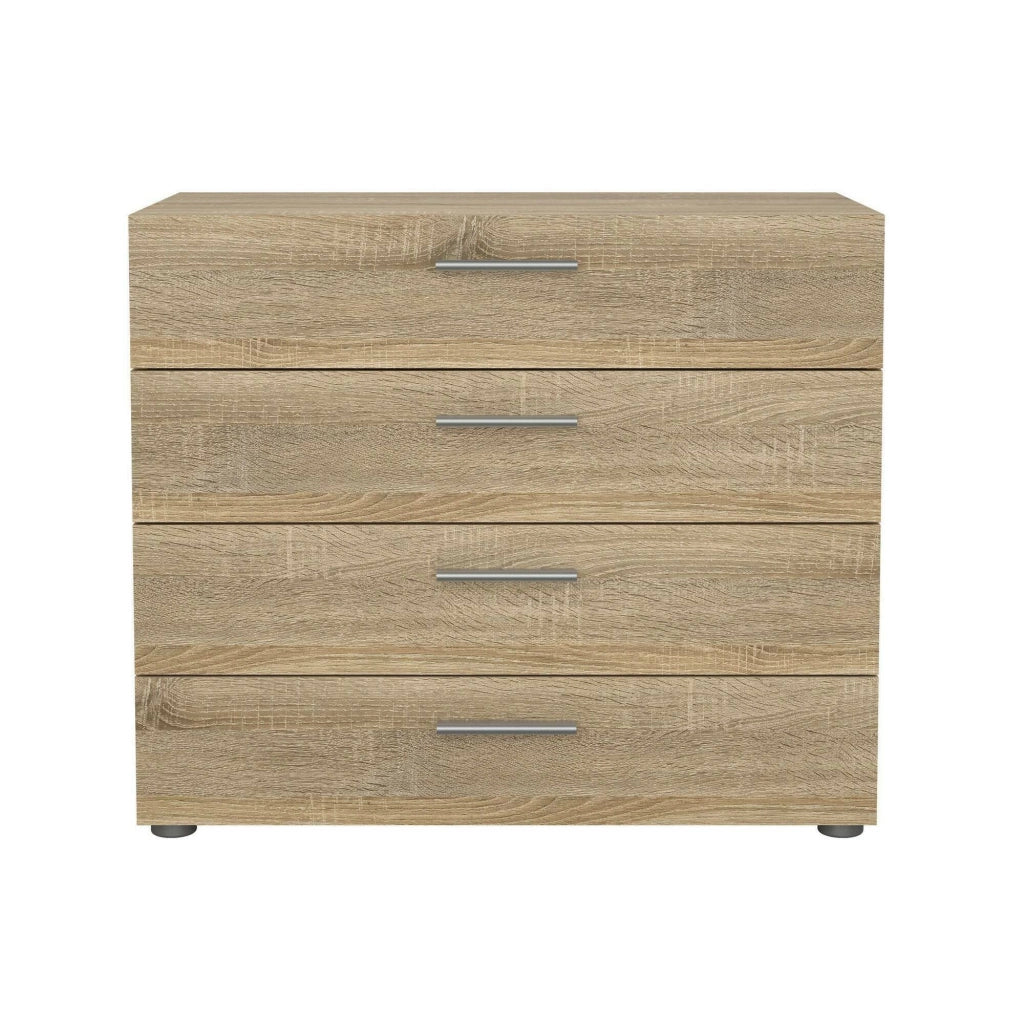 Cassettiera Arwen, Settimino multiuso, Comò camera da letto, Mobile con cassetti, 80x40 h68 cm, Quercia