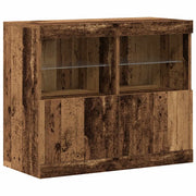Credenza | Madia LED Marrone 81 x 37 x 66,5 cm Legno multistrato