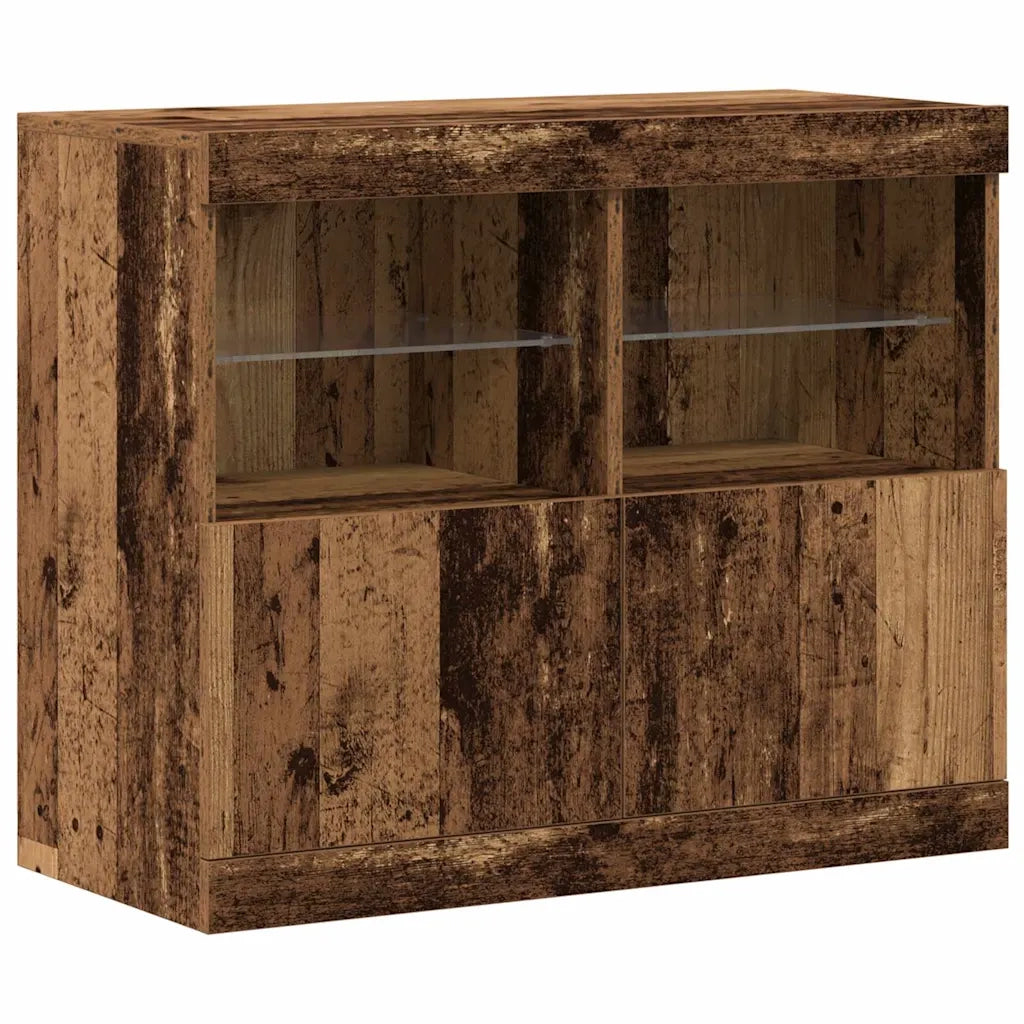 Credenza | Madia LED Marrone 81 x 37 x 66,5 cm Legno multistrato