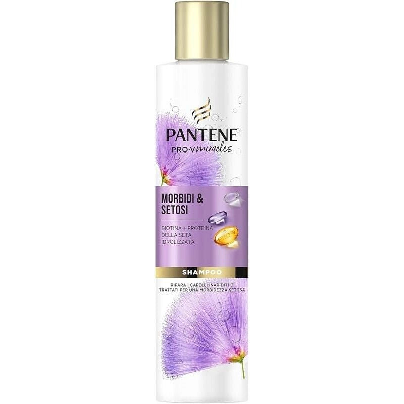 PANTENE SHAMPOO MIRACLES MORBIDI & SETOSI CON BIOTINA + PROTEINA DELLA SETA IDROLIZZATA 225 ML