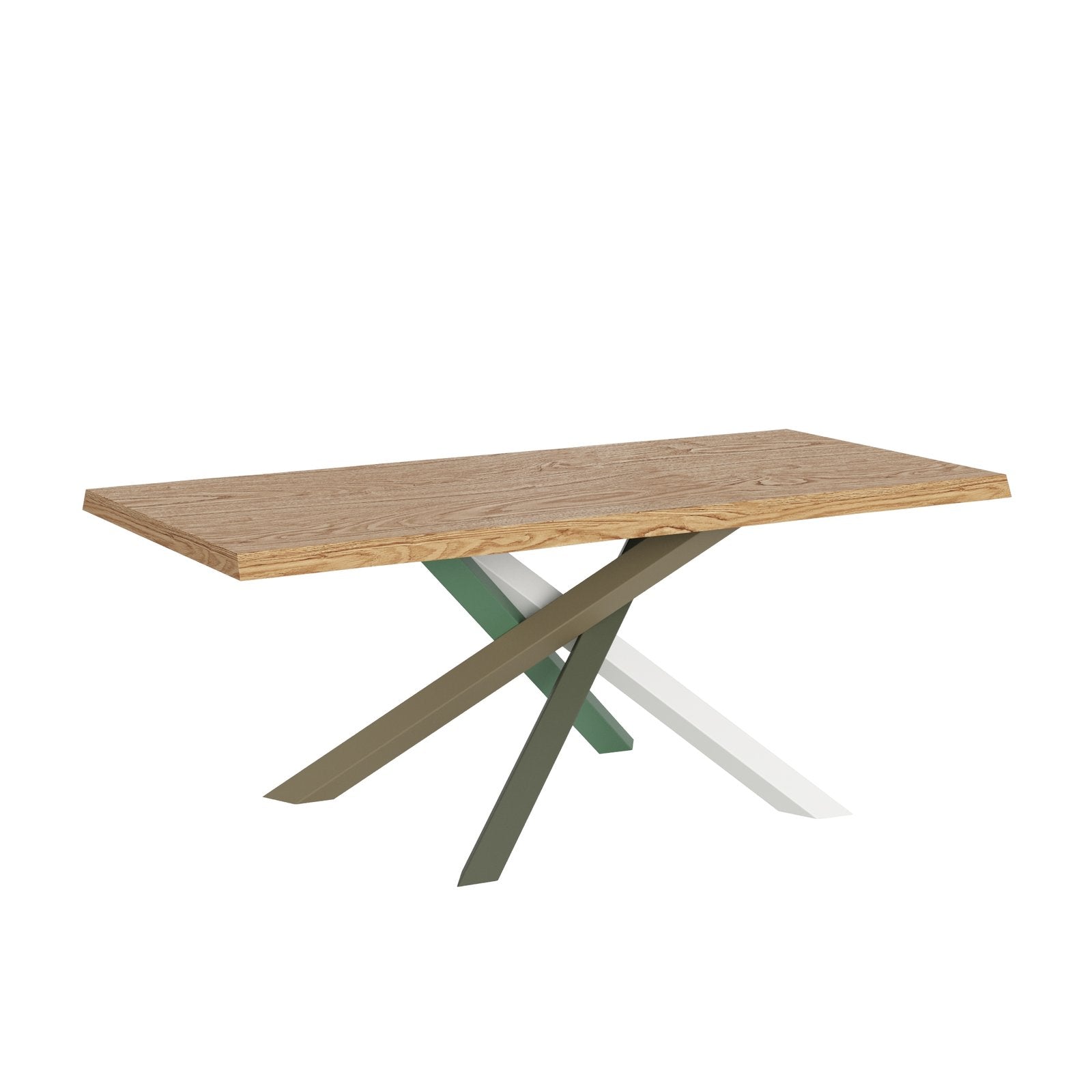 Tavolo da pranzo in legno Massello - VERSALUX Dimensioni: Fisso 90x180, Colore: Rovere, Telaio: 4/A