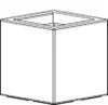 Vaso quadrato Cubo Fenice in resina da 65cm Bianco