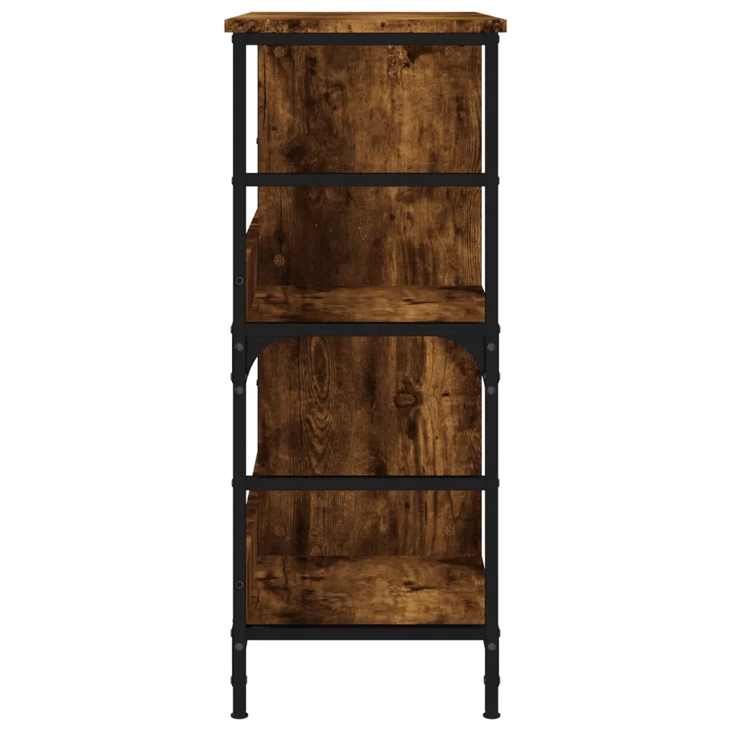 Libreria-Scaffale per Libri-Mobile di Stoccaggio Rovere Fumo 78,5x33x82 cm in Legno Multistrato
