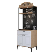 Madia Nemoli, Credenza un Cassetto, 70x40x186h cm Bianco Rovere