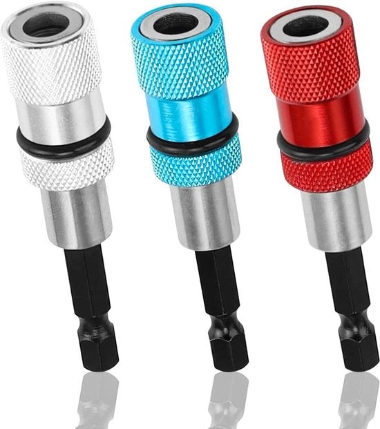 Set di tenuta magnetica da 3 pezzi - Acciaio inossidabile - Set di utensili a 1/4 pollice - Per trapani manuali e elettrici