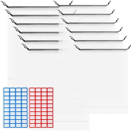 Set di Organizzazione per Viaggi con 12 Tasche - Impermeabile PE - Ripiegabile - Leggero - Corda di Trasporto - Bordi Resistenti - Organizzatore di Viaggio