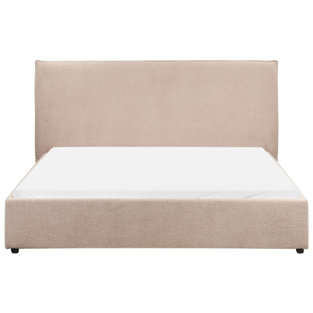 Letto matrimoniale ad acqua in velluto tortora 180 x 200 cm stile classico minimalista