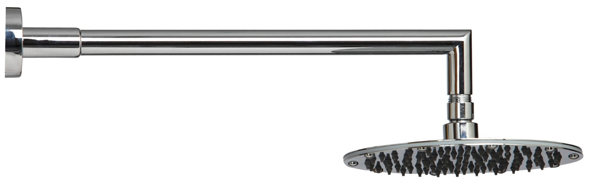 Completo braccio doccia ottone con soffione piatto tondo