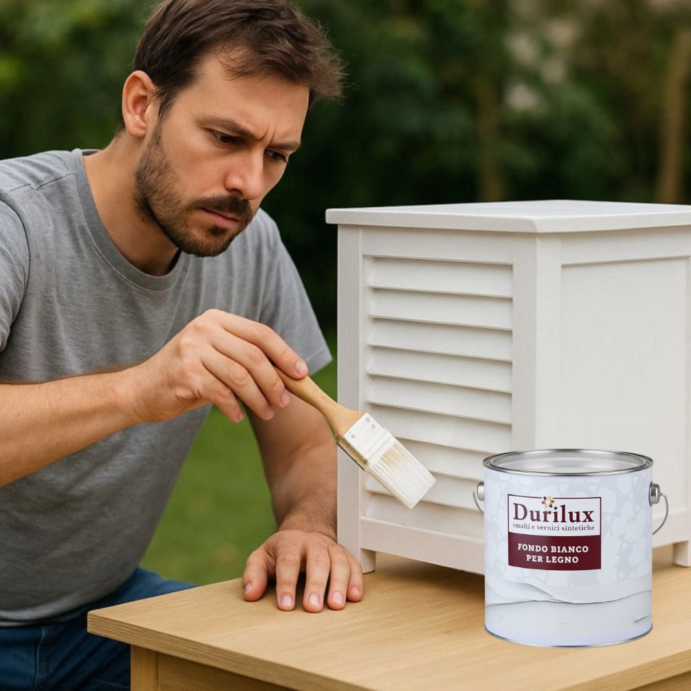 Duriopac fondo opaco carteggiabile per legno smalto bianco *** formato 2.5 lt, confezione 1