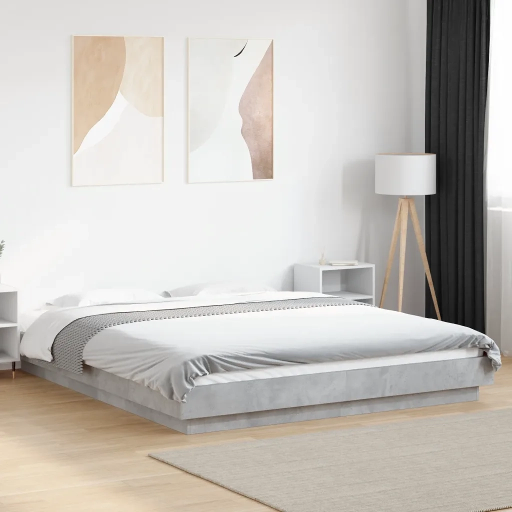 Giroletto Grigio Cemento 160x200 cm in Legno Multistrato 3281178