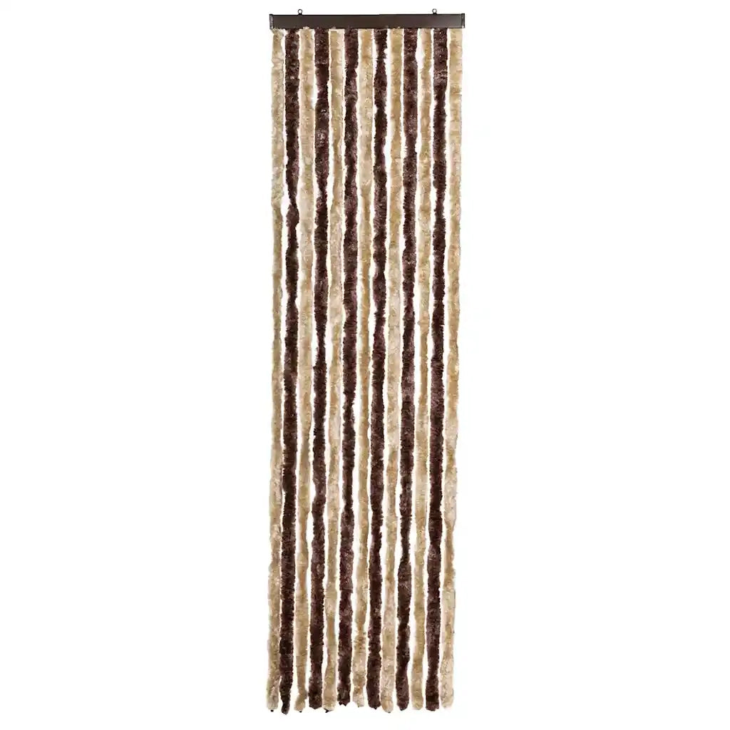 Zanzariera Grigio e Marrone Chiaro 56x185 cm Ciniglia CFW7481186