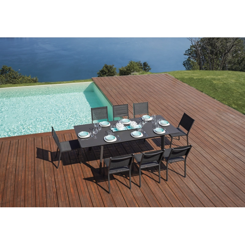 Tavolo San Donato - Allungabile 160/240 X 102 Cm - Allungo Centrale - Antracite Moia
