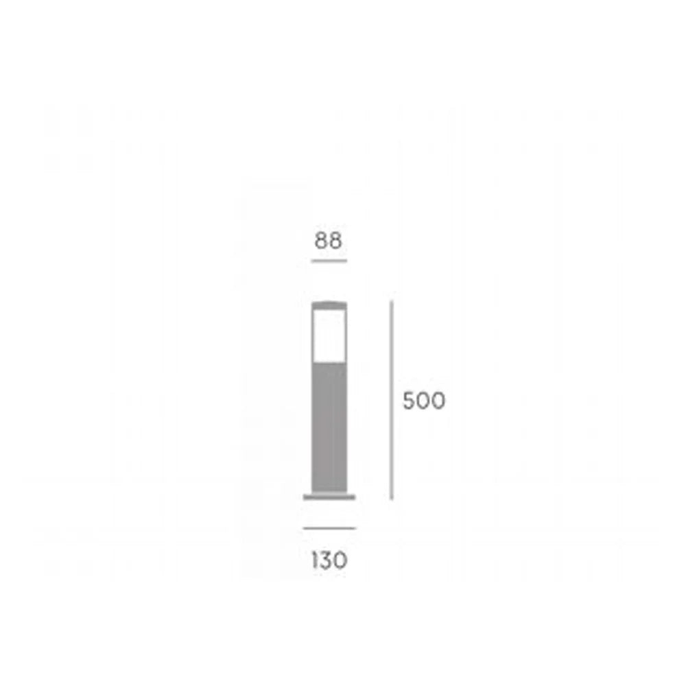 Palo Basso Moderno Panama Alluminio Muschio Verde 1 Luce E27 300Cm