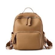 Zaino in vera pelle, borsa casual per la scuola, borsa da viaggio, marrone