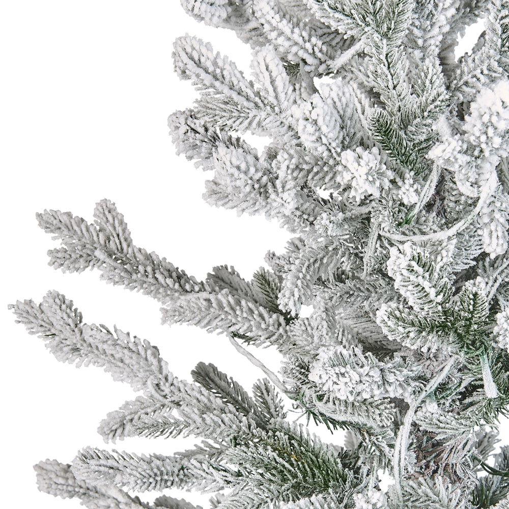 Albero di natale artificiale bianco sintetico 180 cm innevato pre innevato con neve rami innevati led lucine natalizie