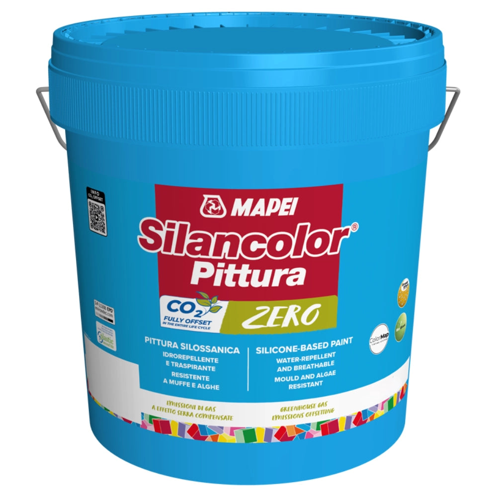 Mapei silancolor pittura zero esterni e interni idrorepellente traspirante 5 kg
