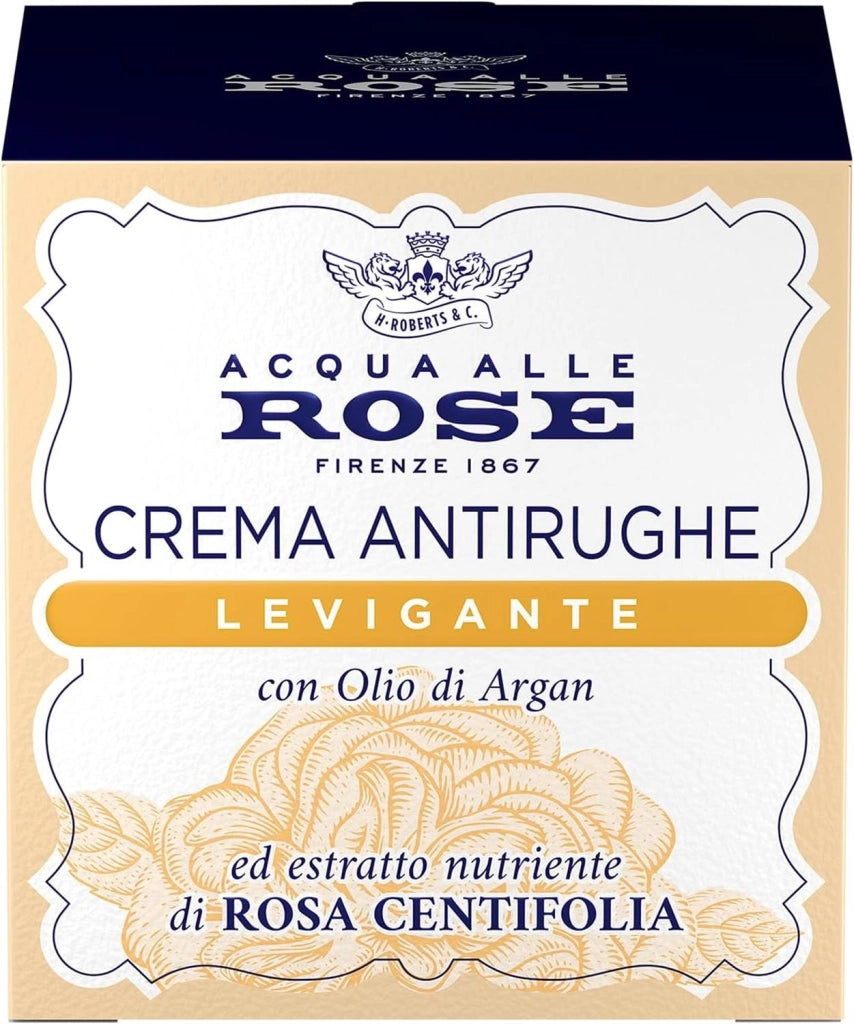 ACQUA ALLE ROSE CREMA VISO ANTIRUGHE LEVIGANTE CON ESTRATTO NUTRIENTE DI ROSA CENTIFOLIA E OLIO DI ARGAN 50 ML