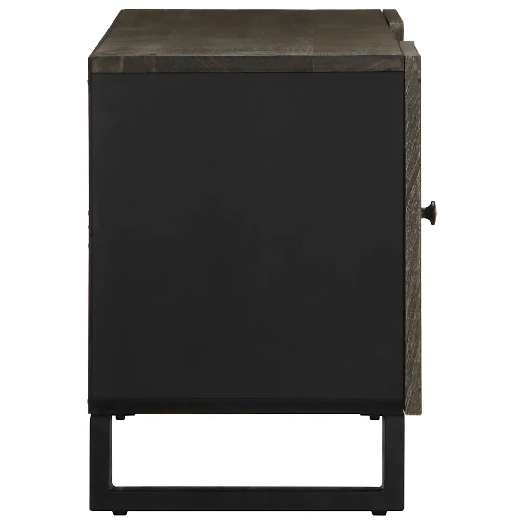 Mobile Porta TV Nero 105x33x46 cm in Legno Massello di Mango 4017684
