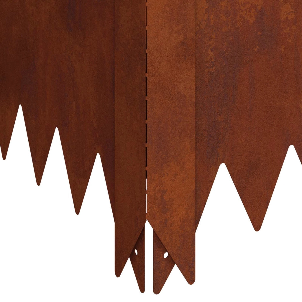 Bordura per Prato 100 x 100 x 35 cm Acciaio Ruggine 8008985