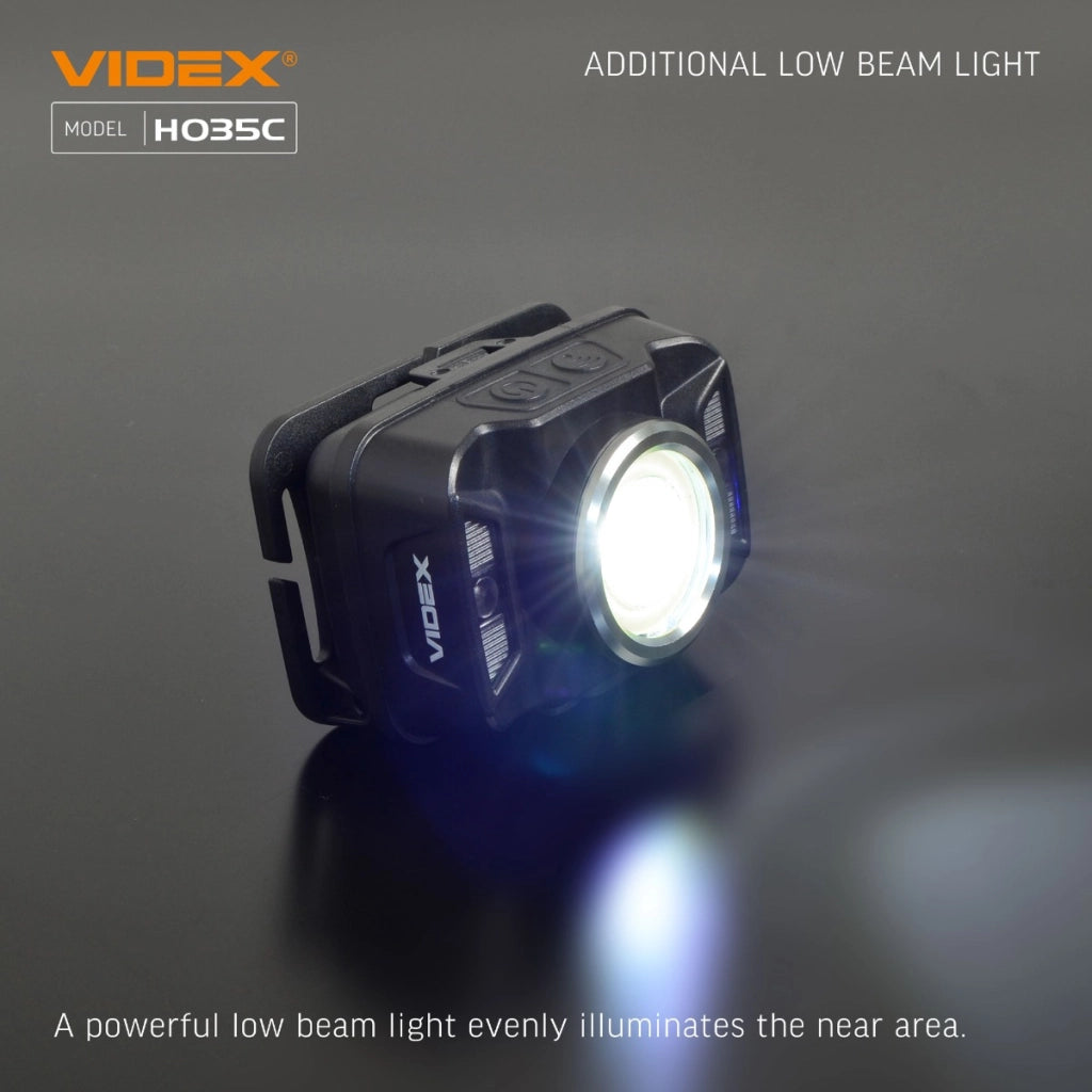 Lampada frontale Videx VLF-H035C 410lm 23h IP65 USB-C