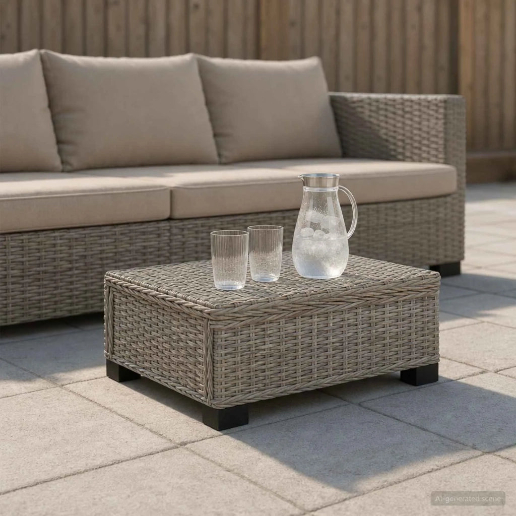 Tavolino da salotto GENDT Rattan naturale Grigio Kubu 42034399