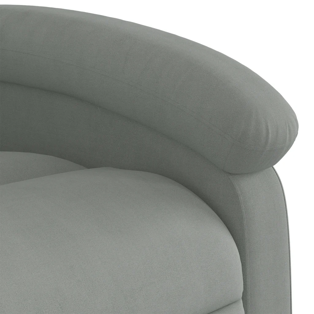 Poltrona Massaggiante Reclinabile Grigio Chiaro in Velluto 371808