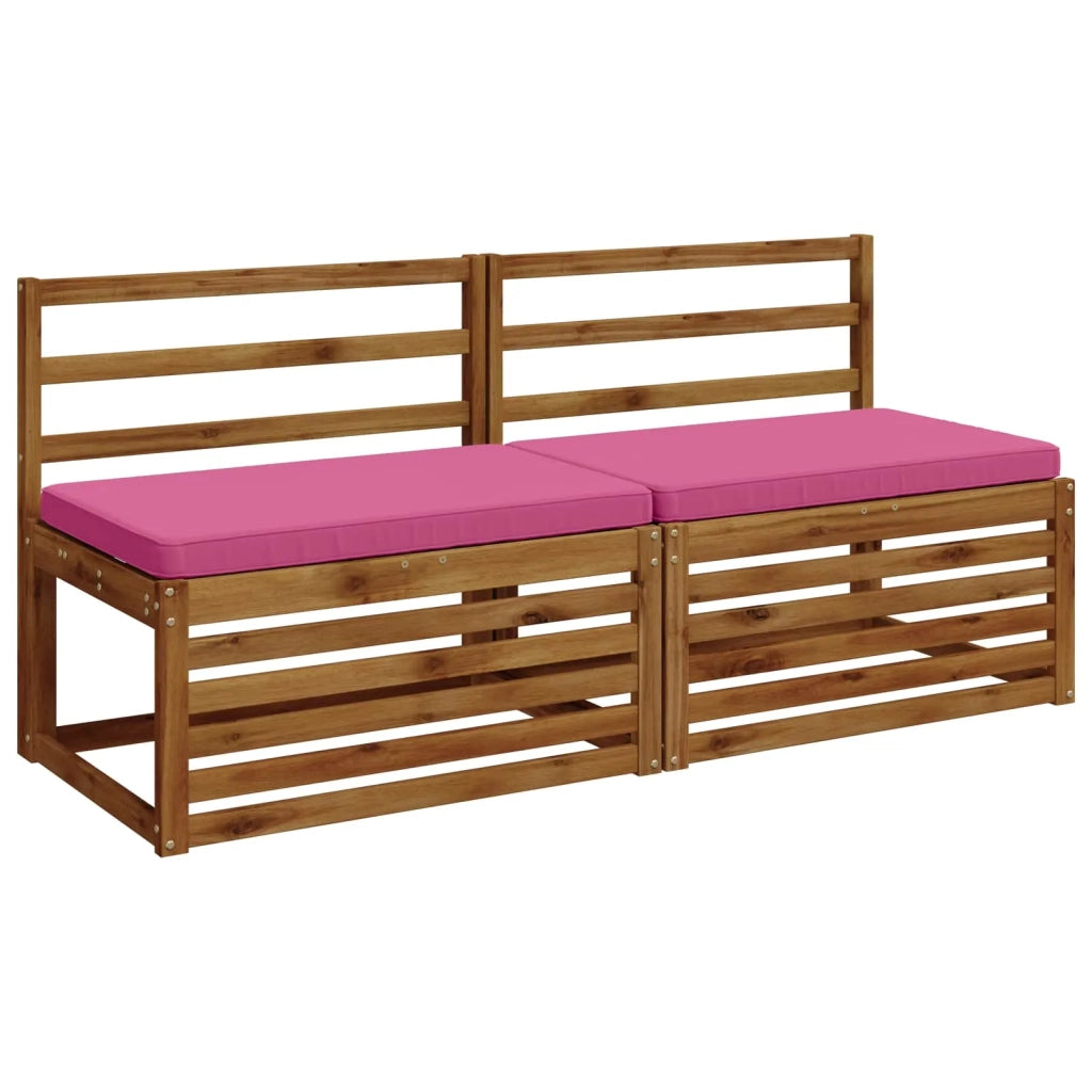 Cuscini per Panchina a 2 Pezzi VUGHT 2 pz 100% Poliestere Rosa 951681