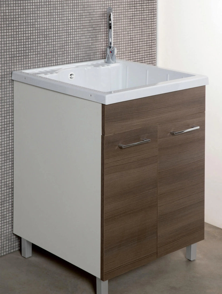 Mobile Lavatoio in ABS 55x45x89 cm 2 Ante Ambrosini Alyssa Marrone