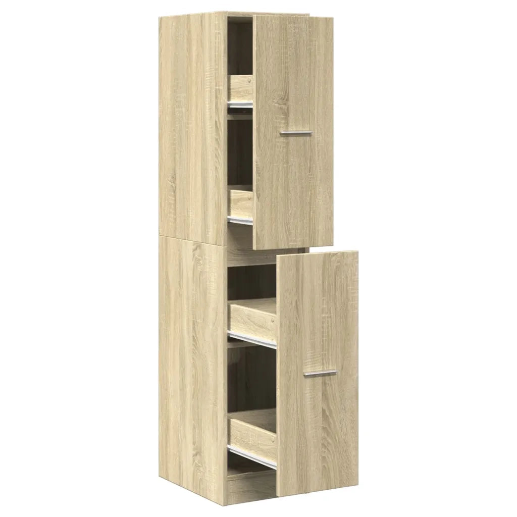 Mobiletto da Farmacia Rovere Sonoma 30x41x144,5 cm Legno Agglomerato 855171