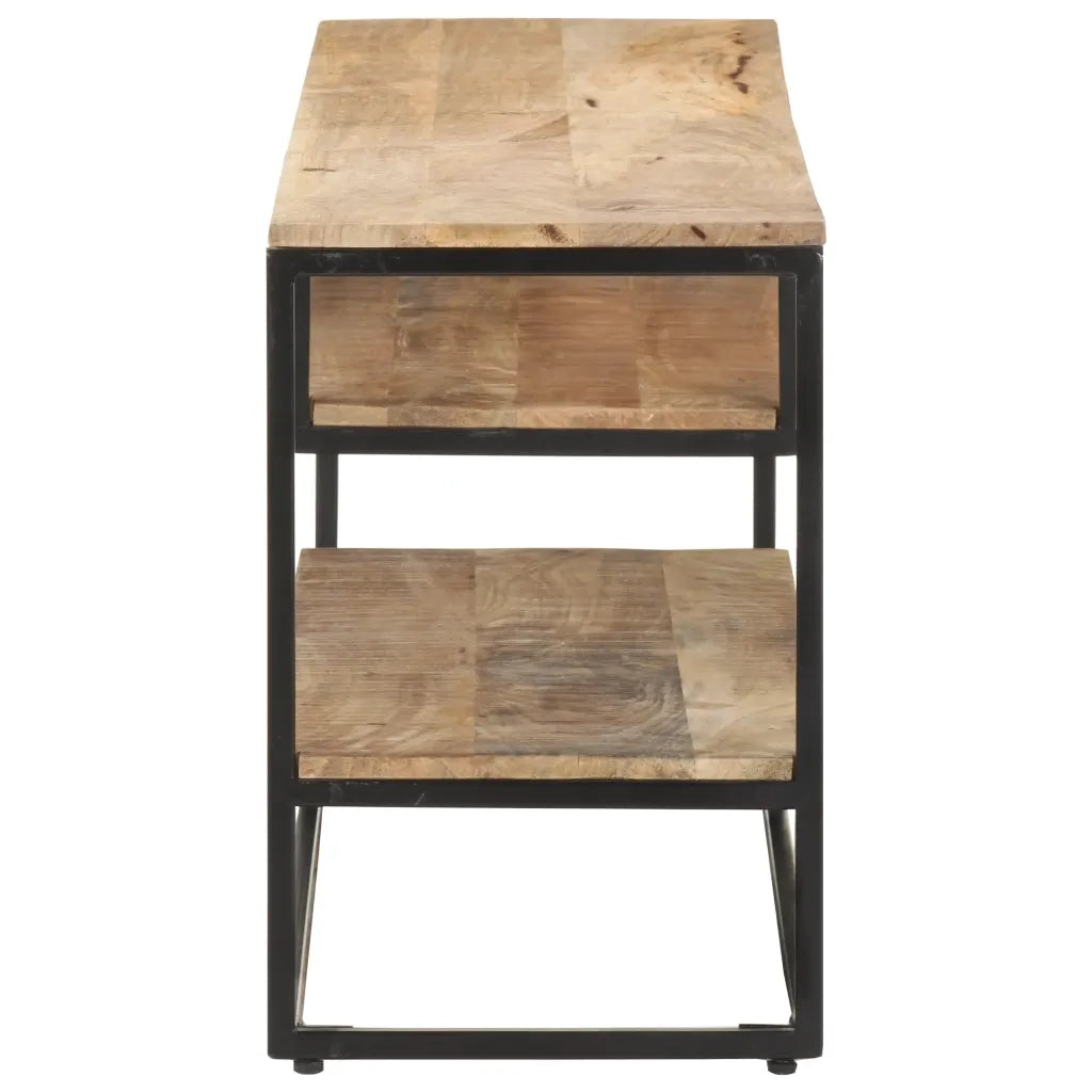 Mobile Porta TV 130x30x45 cm in Legno Massello di Mango Grezzo 321623