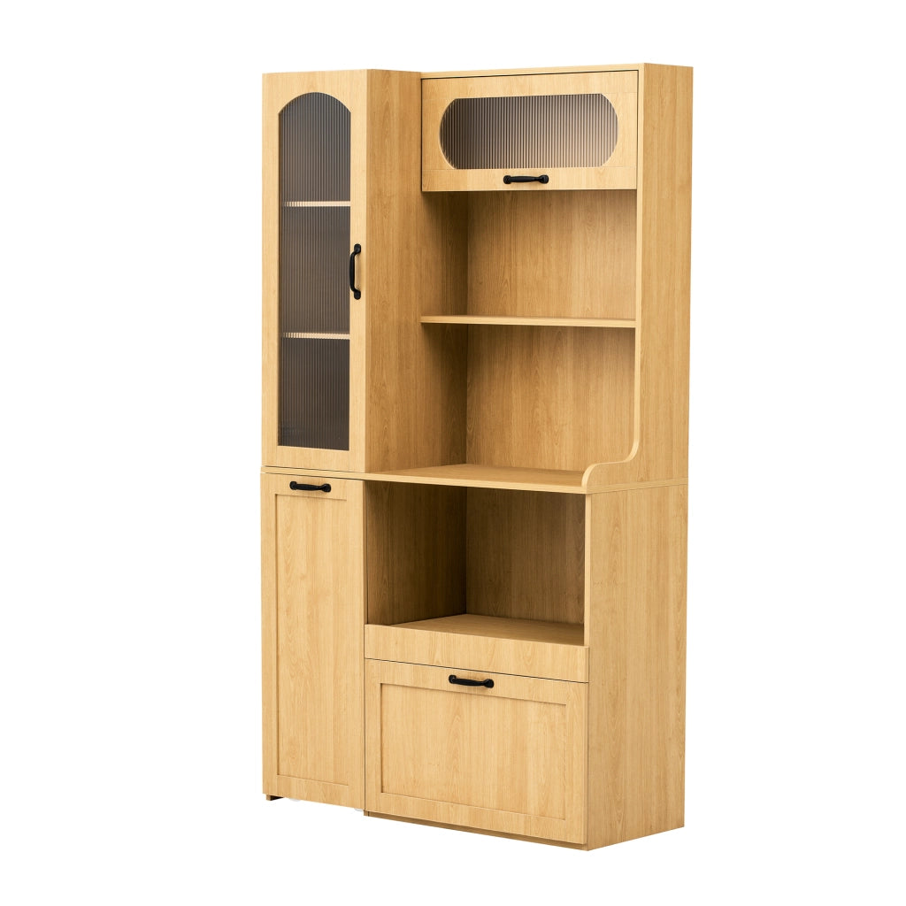 Mobile Alto con Ripiani Regolabili e Cassetti ¨C MINIMAL ¨C Naturale