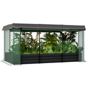 Letto da Giardino con Rete e Protezione Solare ¨C Zephmum ¨C Grigio/Verde/Nero 230x110x110