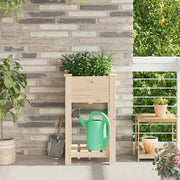 Vaso da giardino con lo scaffale Beige 45 x 45 x 76,5 cm 42006576