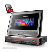 Trade Shop - Dvr Nvr Combo Ahd Videosorveglianza 4 Ch Canali Schermo Lcd 10.1" H.264 -