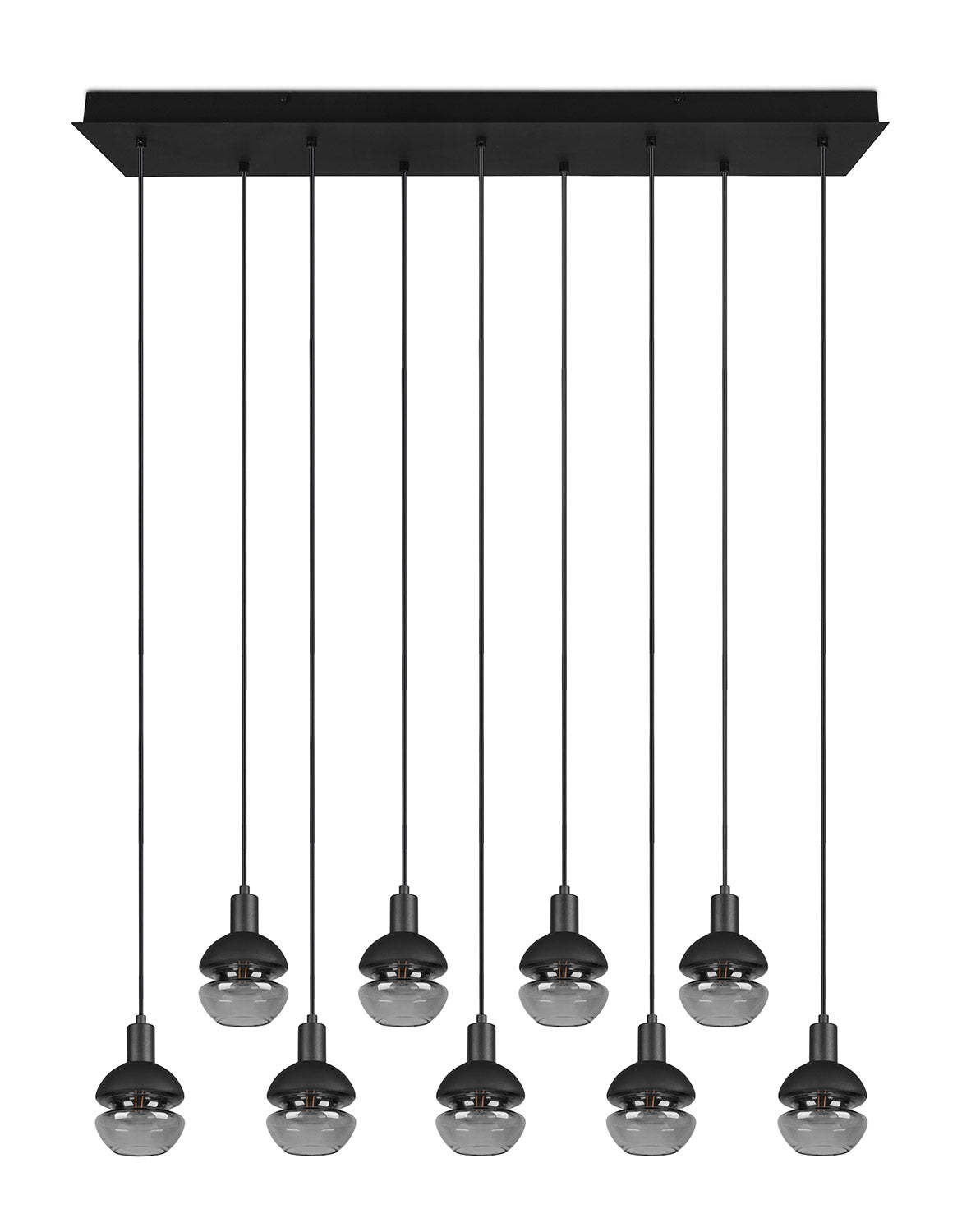 Lampada a Sospensione da Interno Attacco E14 in Metallo Nero e Oro