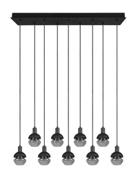 Lampada a Sospensione da Interno Attacco E14 in Metallo Nero e Oro