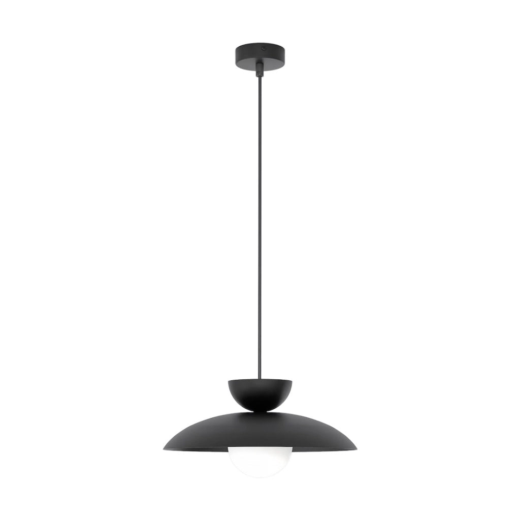 Lampada sospesa MULAN doppia cupola bianco nero 1xG9 Emibig