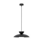 Lampada sospesa MULAN doppia cupola bianco nero 1xG9 Emibig