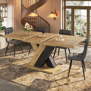 Tavolo da pranzo telescopico - Xylo - 119-158,5¡Á80cm - Colore legno con gambe a X