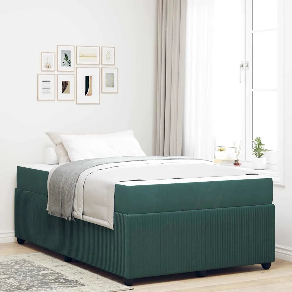 Struttura del letto Verde Scuro 120 x 190 cm Tessuto 3398376