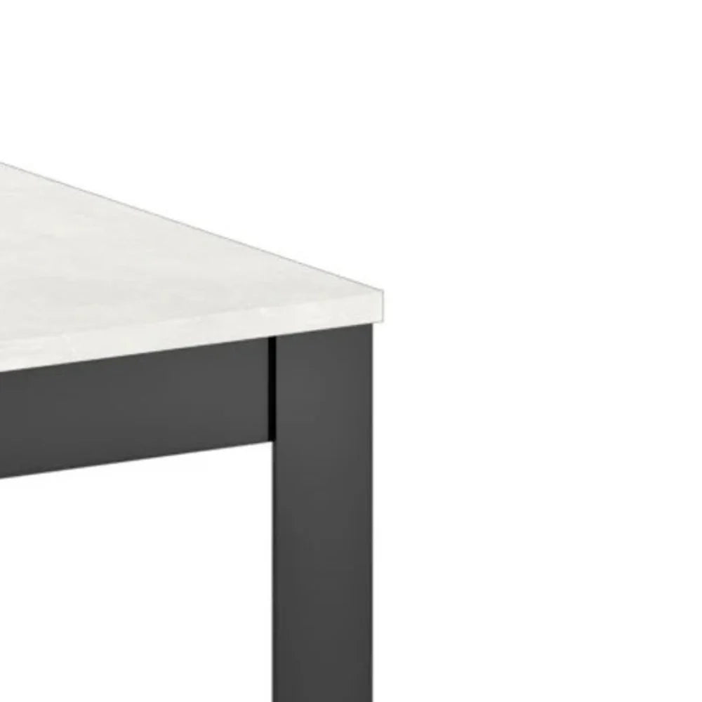 Tavolo da pranzo allungabile effetto cemento bianco Moon 130-290x80 cm fino a 12 posti Made in Italy | Duzzle