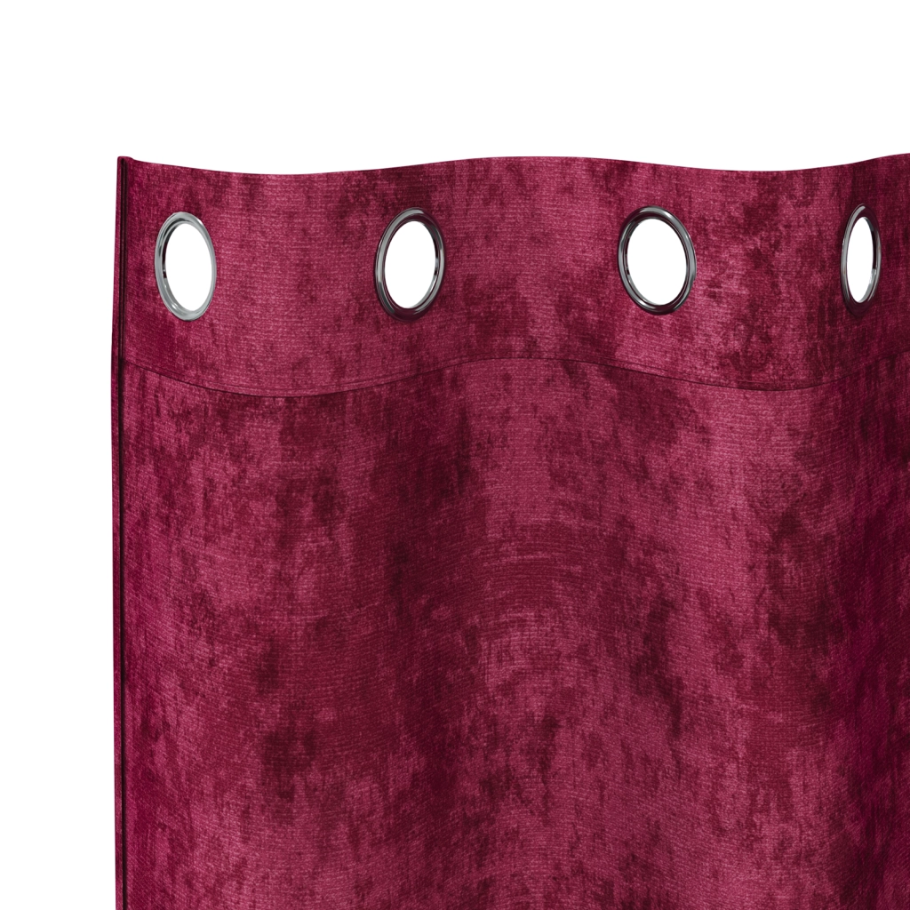 Tende in velluto Bordeaux Poliestere 140 x 140 cm Tenda