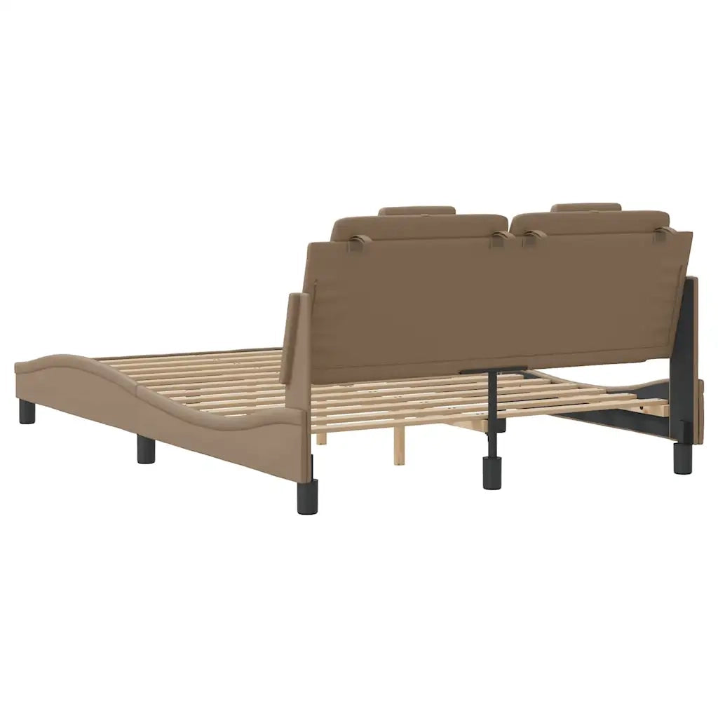 Giroletto Viana senza Materasso Cappuccino 120x200 cm in Similpelle 3208086