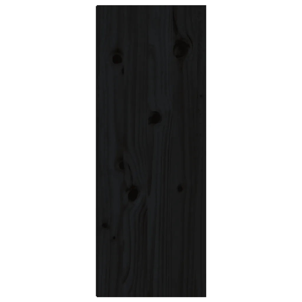 Pensili 2 pz Neri 30x30x80 cm in Legno Massello di Pino 813504
